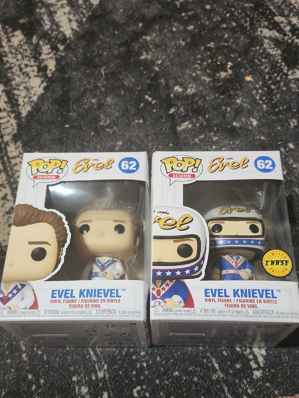 Funko Evel Knievel Vinyl Figure Duo in White, Blue, Red